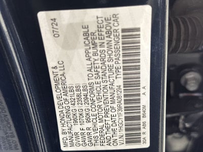 2024 Honda Accord Sedan EX