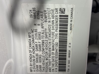 2025 Honda Civic Si Manual