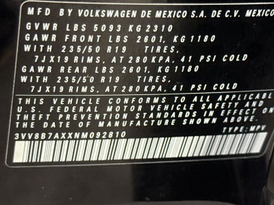 2022 Volkswagen Tiguan SE R-Line Black
