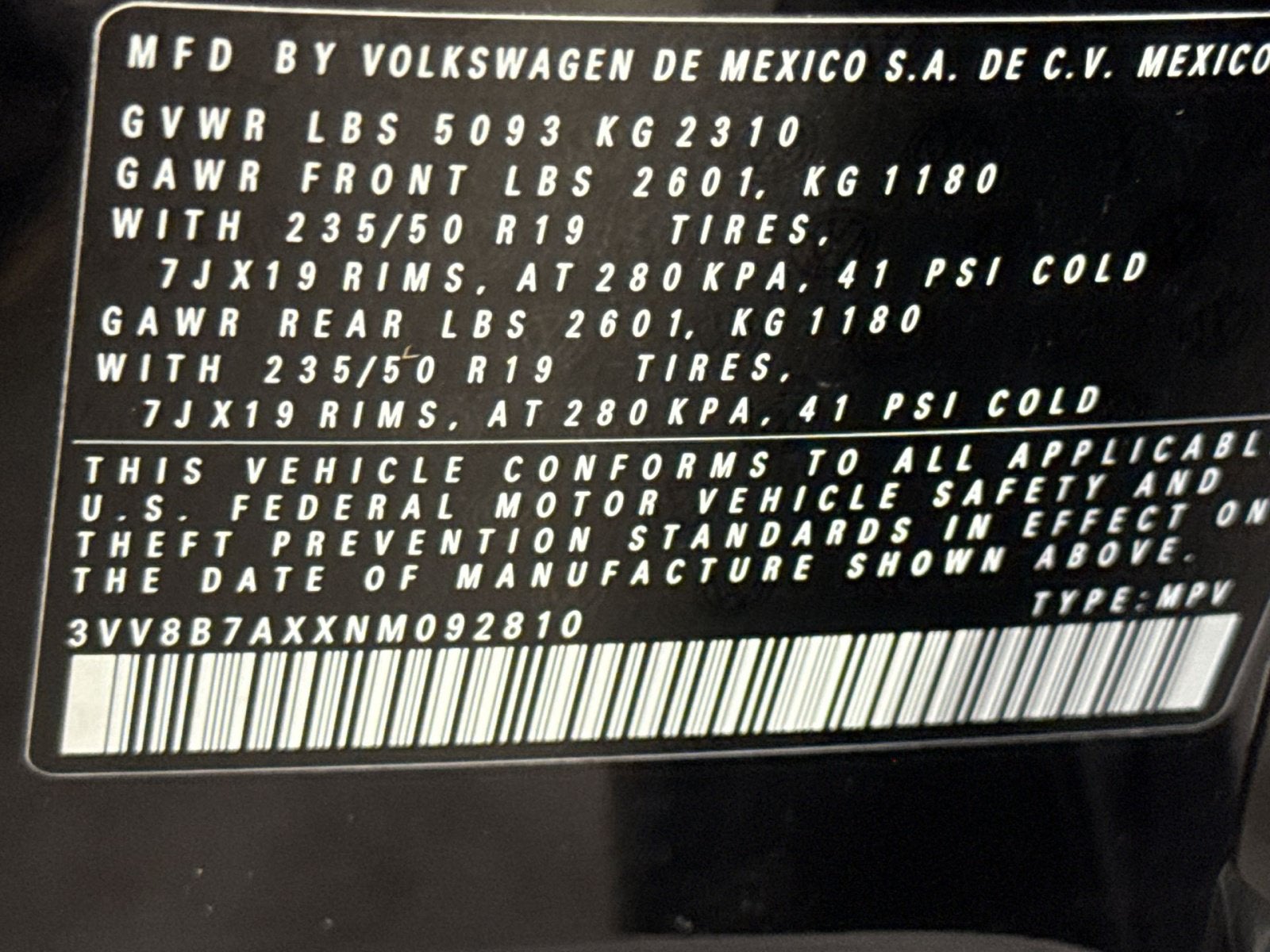 2022 Volkswagen Tiguan SE R-Line Black