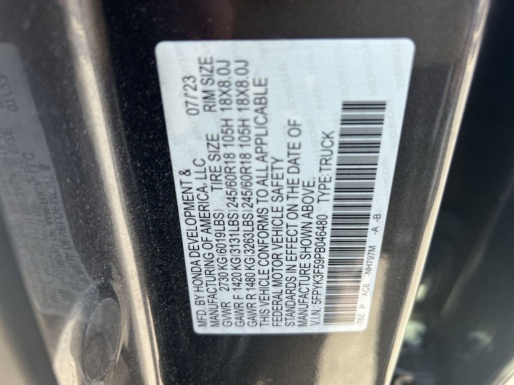 2023 Honda Ridgeline RTL