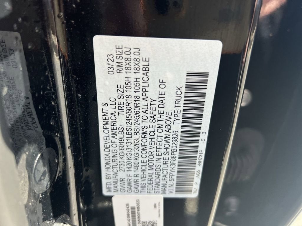 2023 Honda Ridgeline Black Edition