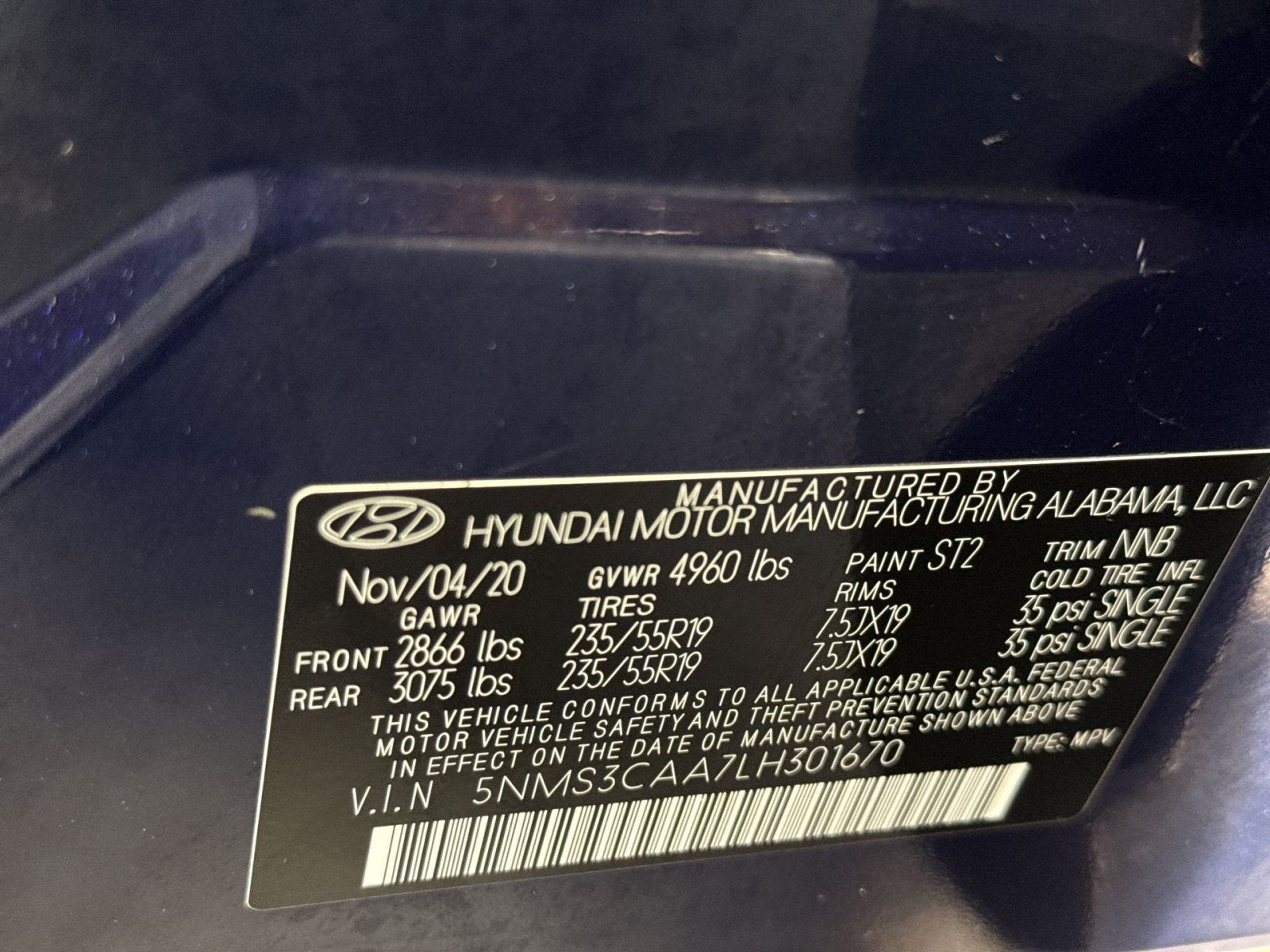 2020 Hyundai Santa Fe SEL