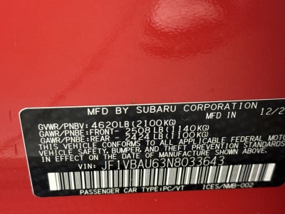 2022 Subaru WRX GT