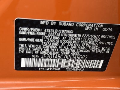 2019 Subaru Crosstrek 2.0i CVT