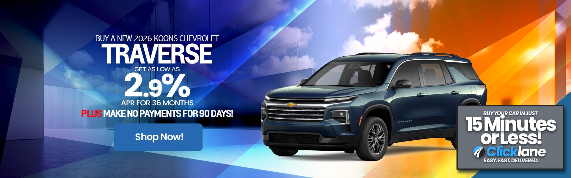 2026 Chevrolet Traverse APR Offer